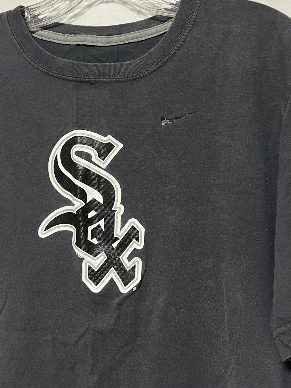 Nike Regular Fit Chicago White Sox Logo Short-Sleeve Cotton T-Shirt Sports - Picture 3 of 5